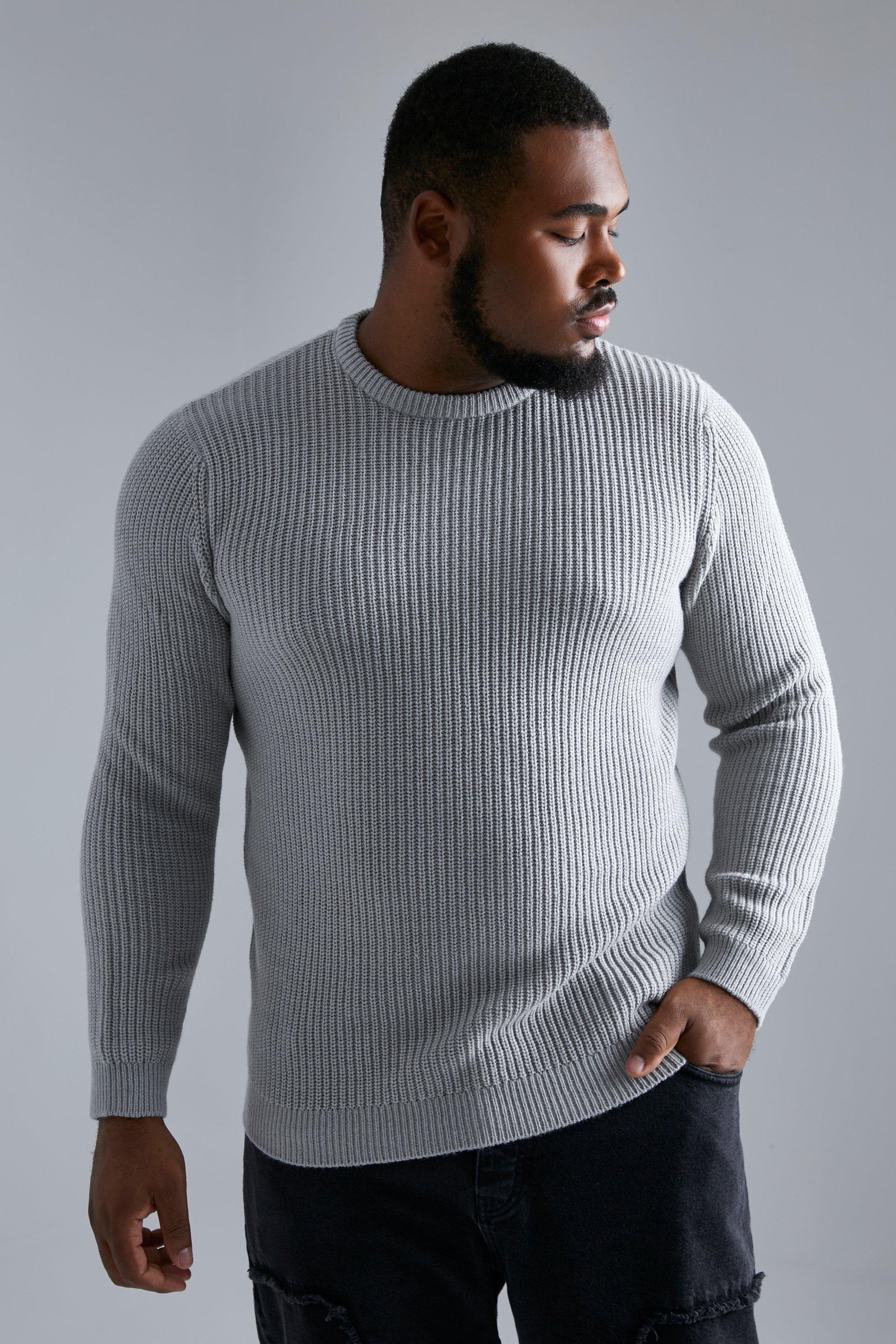 Crew neck hotsell fisherman knit jumper